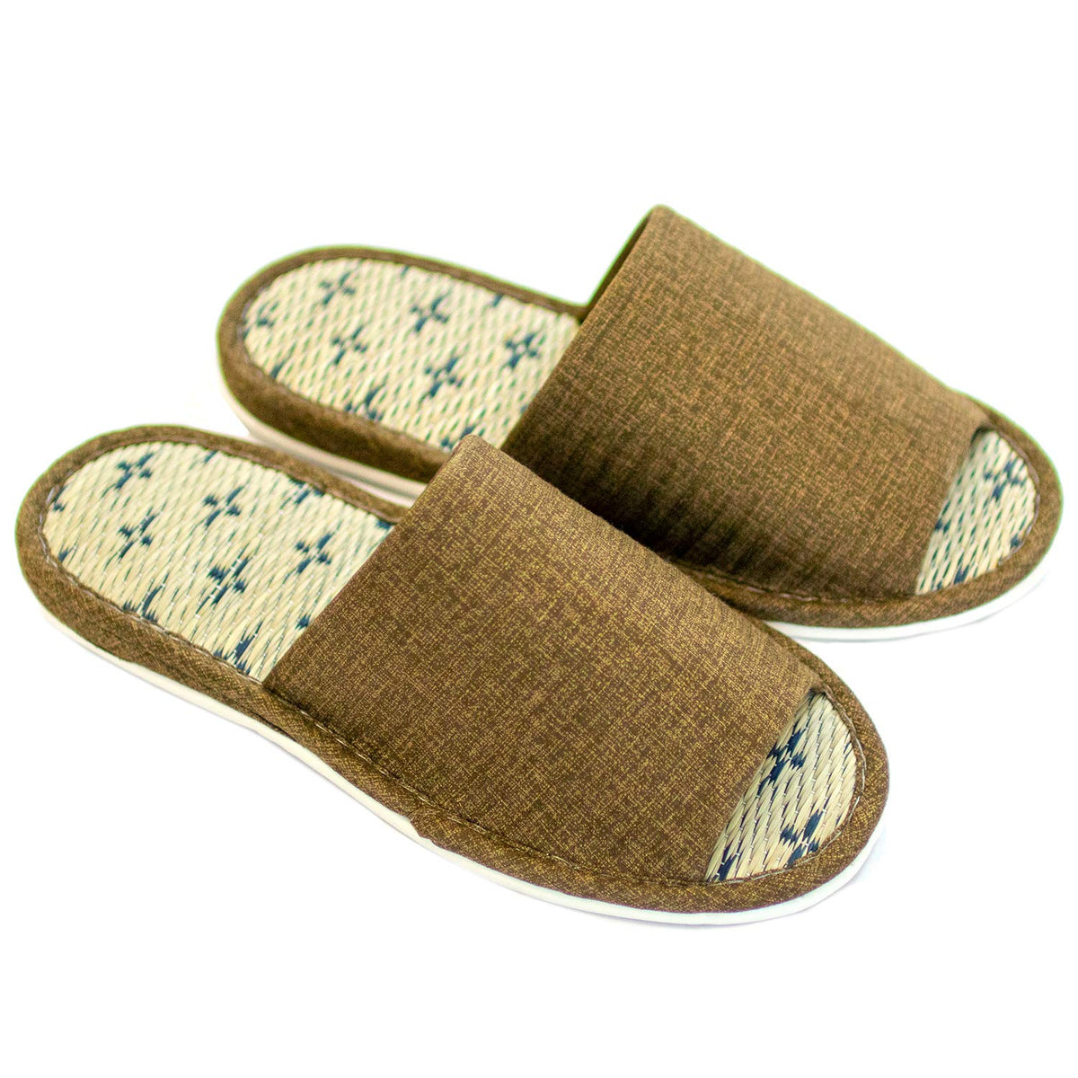OKA 4548622995183 Tatami Slippers, Made in Japan, Size L, Green, Foot Size Up to 10.4 inches (26.5 cm), Igusa (Japanese Grass), Japanese Style