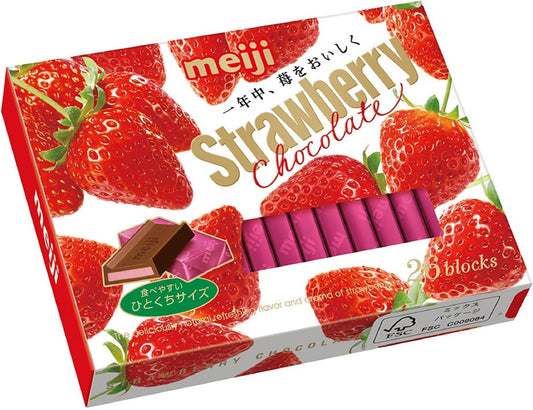 Meiji Strawberry Chocolate, 1 box, 26 pieces, 120g