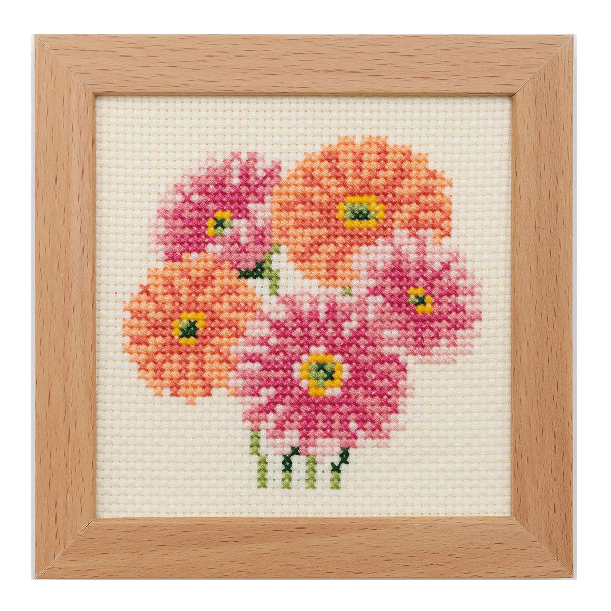 Lecien Embroidery Kit Small Flower Frame Cross Stitch Gerbera 883