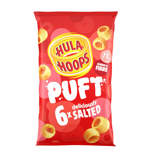 Hula Hoops Puft Salted, 6 x 15g