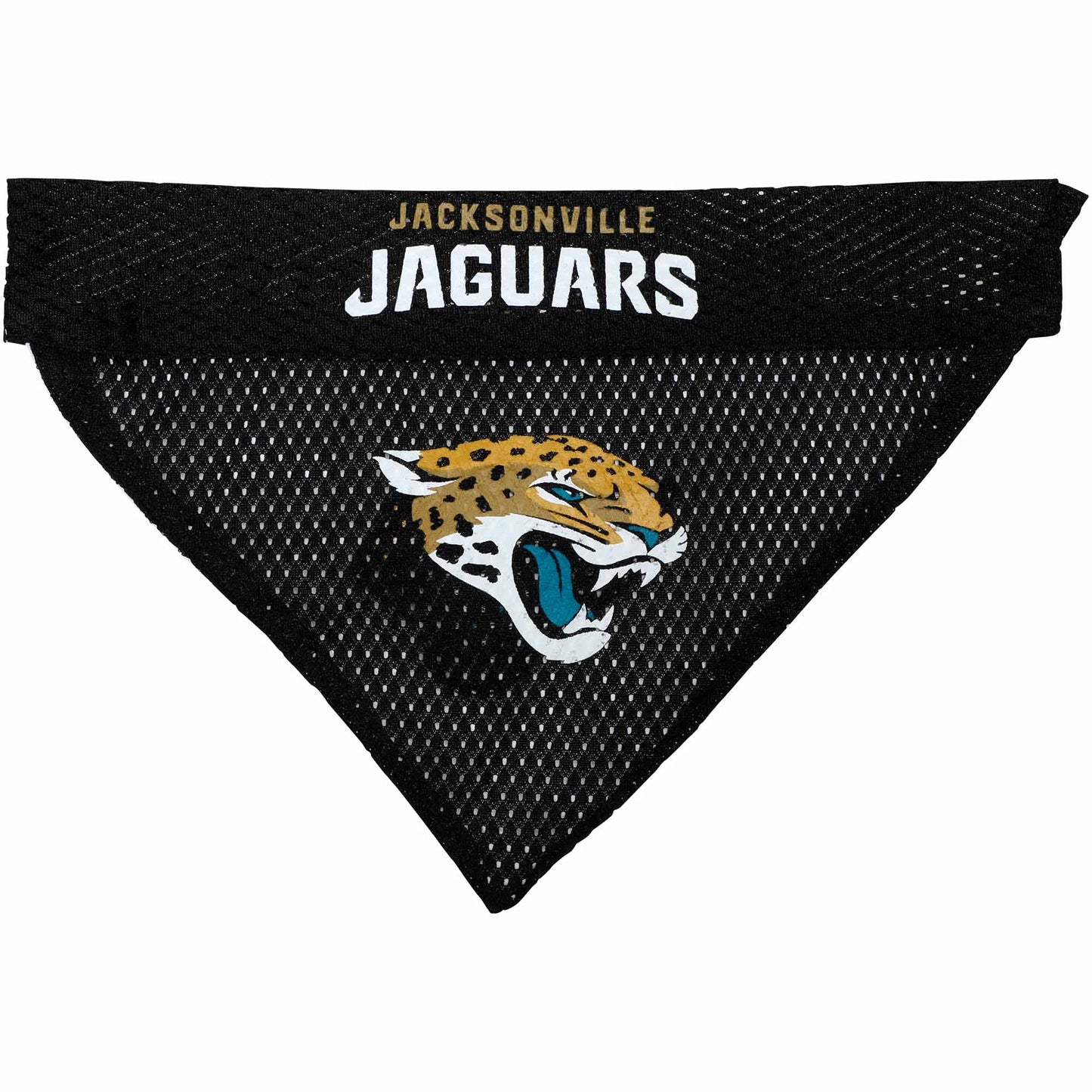 NFL DOG BANDANA - JACKSONVILLE JAGUARS REVERSIBLE PET BANDANA. 2 Sided Sports Bandana with a PREMIUM Embroidery TEAM LOGO, Large/X-Large. - 2 Sizes & 32 NFL Teams available