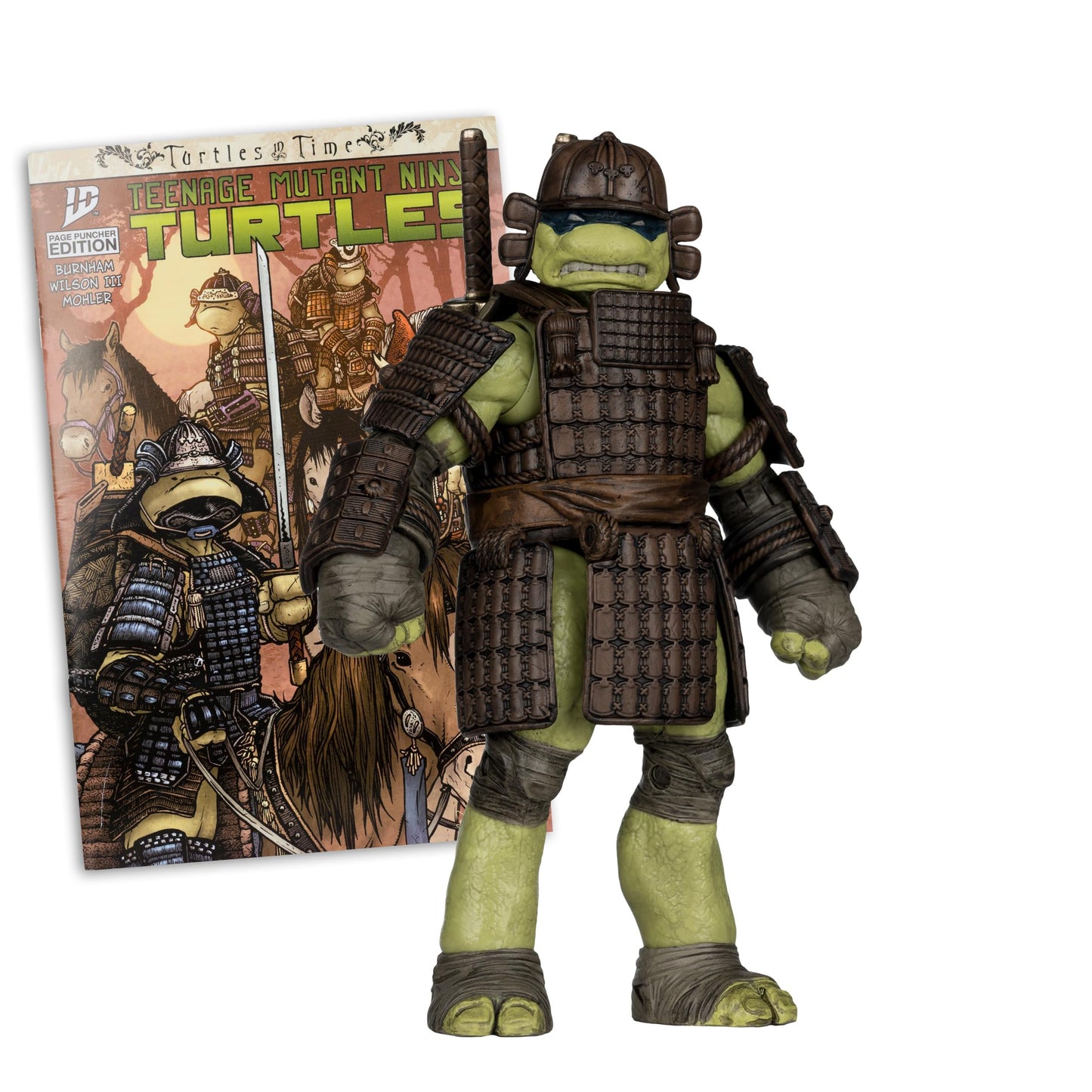 McFarlane Toys- Teenage Mutant Ninja Turtles (Page Punchers) Leonardo 5in Action Figure with Turtles in Time Comic