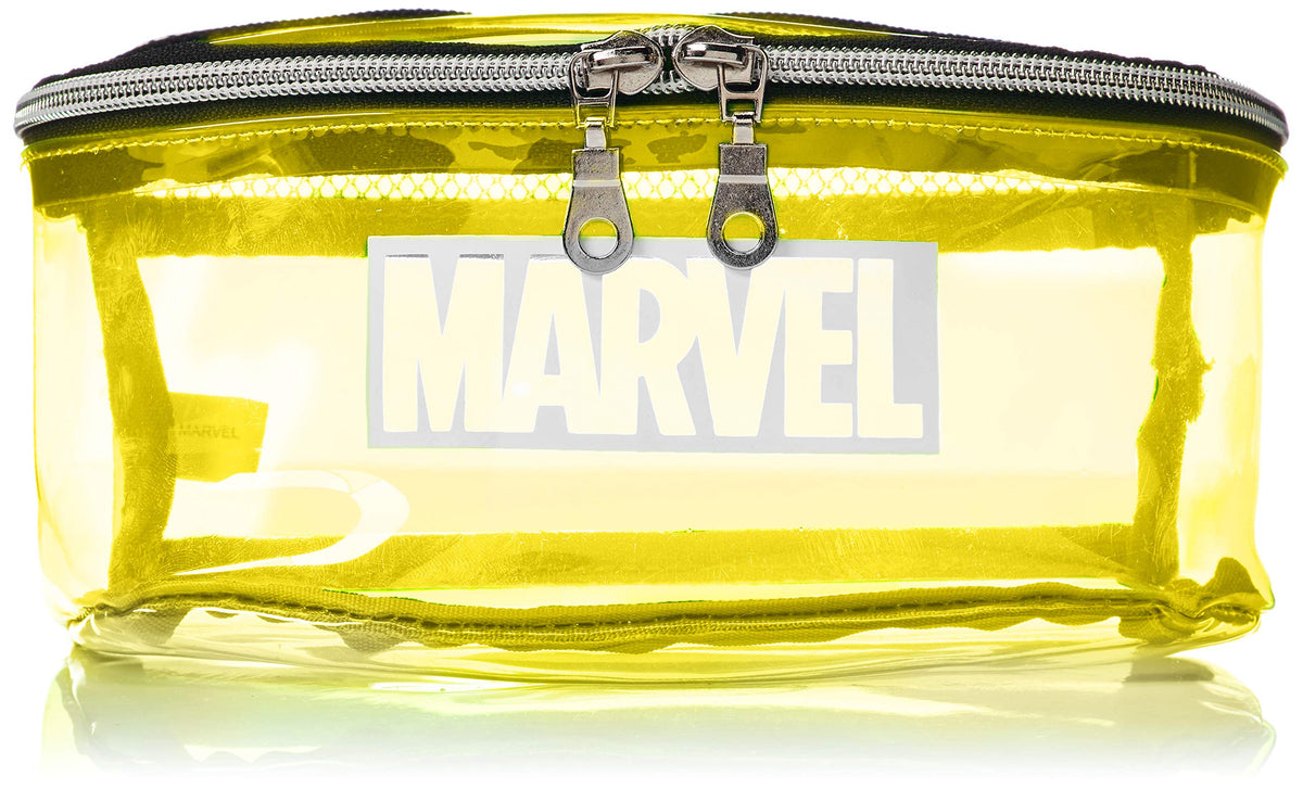 MARVEL(マーベル) Women's Marvel MV-172b PVC Full Open Pencil Case, Yellow (MV-176), One Size
