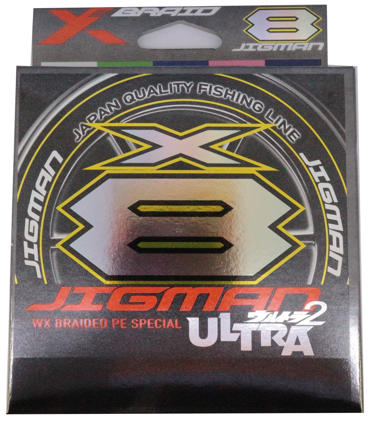 X-Braid Jigman Ultra X8 Hanger Pack, 984.4 ft (300 m), No. 4, 65 Colors, 5 Colors