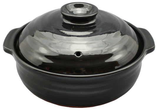 Banko Ware No. 8 IH Earthen Pot, Gintenmoku 6-10973