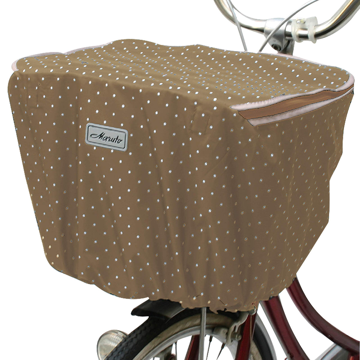 maruto (MARUTO) Fashion Front Basket Cover With Zipper D – 4fmt (Polka Dots/Red) YD – 4627