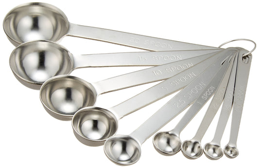 Wadasuke Manufacturing BKI449 18-8 Extra Thick Measuring Spoons, Set of 9