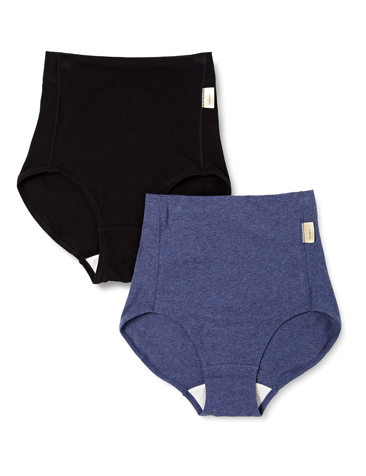 FUN fun Inujirushi Women's Postpartum Under Panties 2Pcs Set Black+Navy; L Size