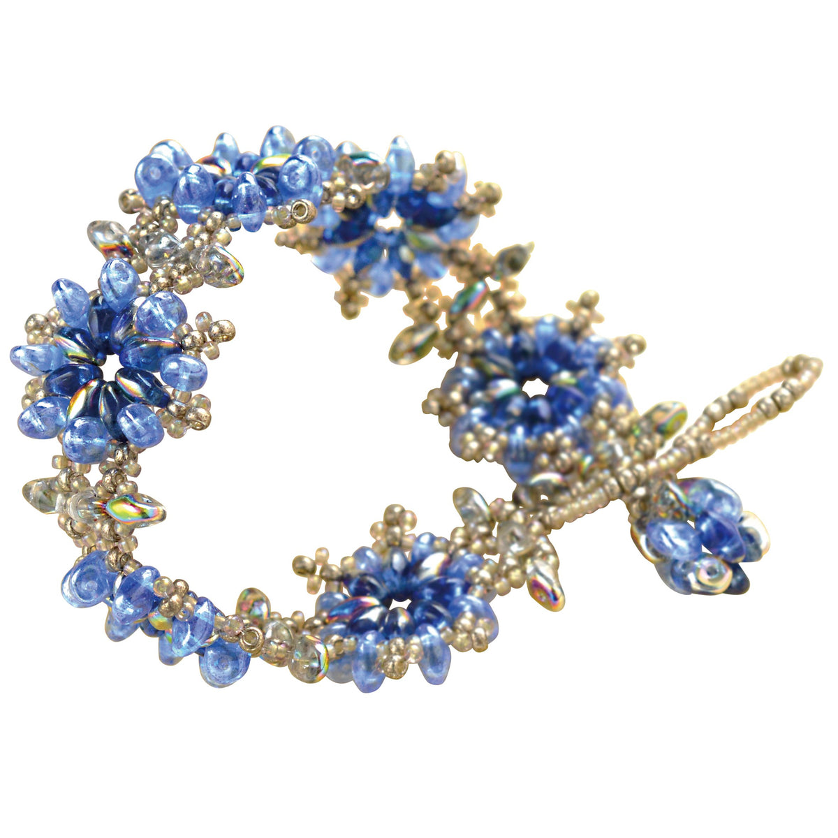 Miyuki BFK-456 Super Duo Beads Accessory Kit, Blue Shell Bracelet