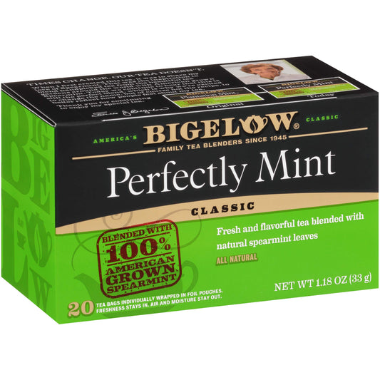 Bigelow Tea Perfectly Mint Black Tea, 20 Count (Pack of 6)