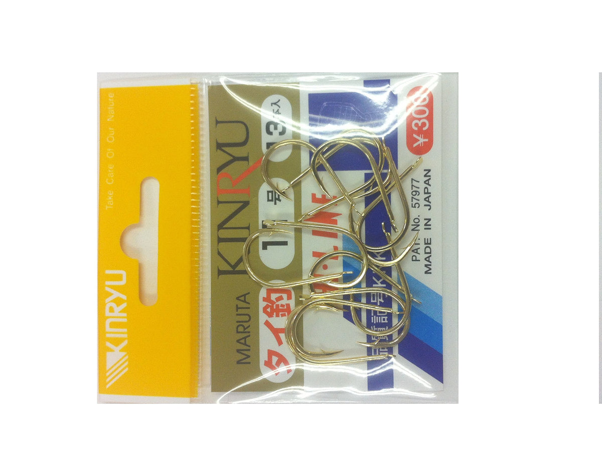 Gold Dragon H-Line Thai Fishing (Hineri) Hook Gold No. 11 Fishing Hook
