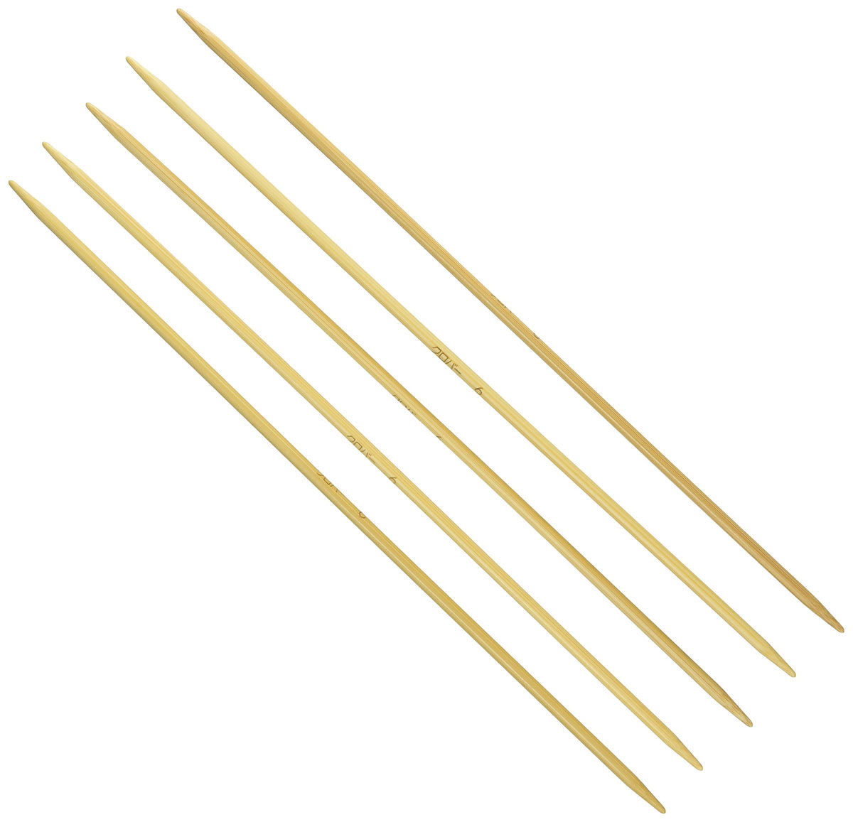 Clover 54-306 Takumi Clover Knitting Needles, 5 Needles, 9.8 inches (25 cm), No. 6