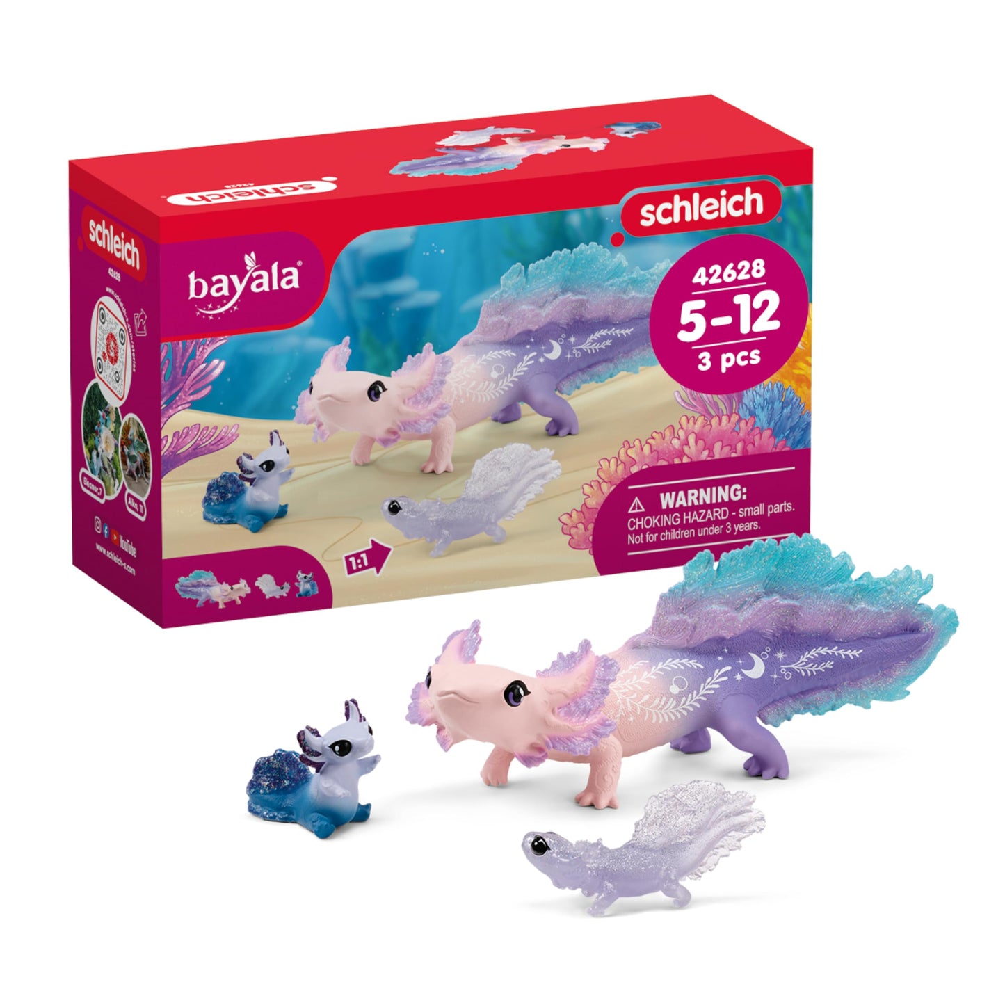 Schleich Bayala - 3Pc Axolotl Discovery Set Playset - Kids Ages 5+ | 42628