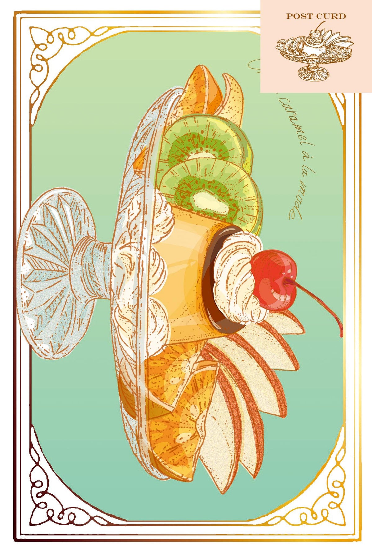 Furukawa Paperwork Greeting Card, Foil Stamped Postcard, Inoue Color, Prinara Mode HJ117