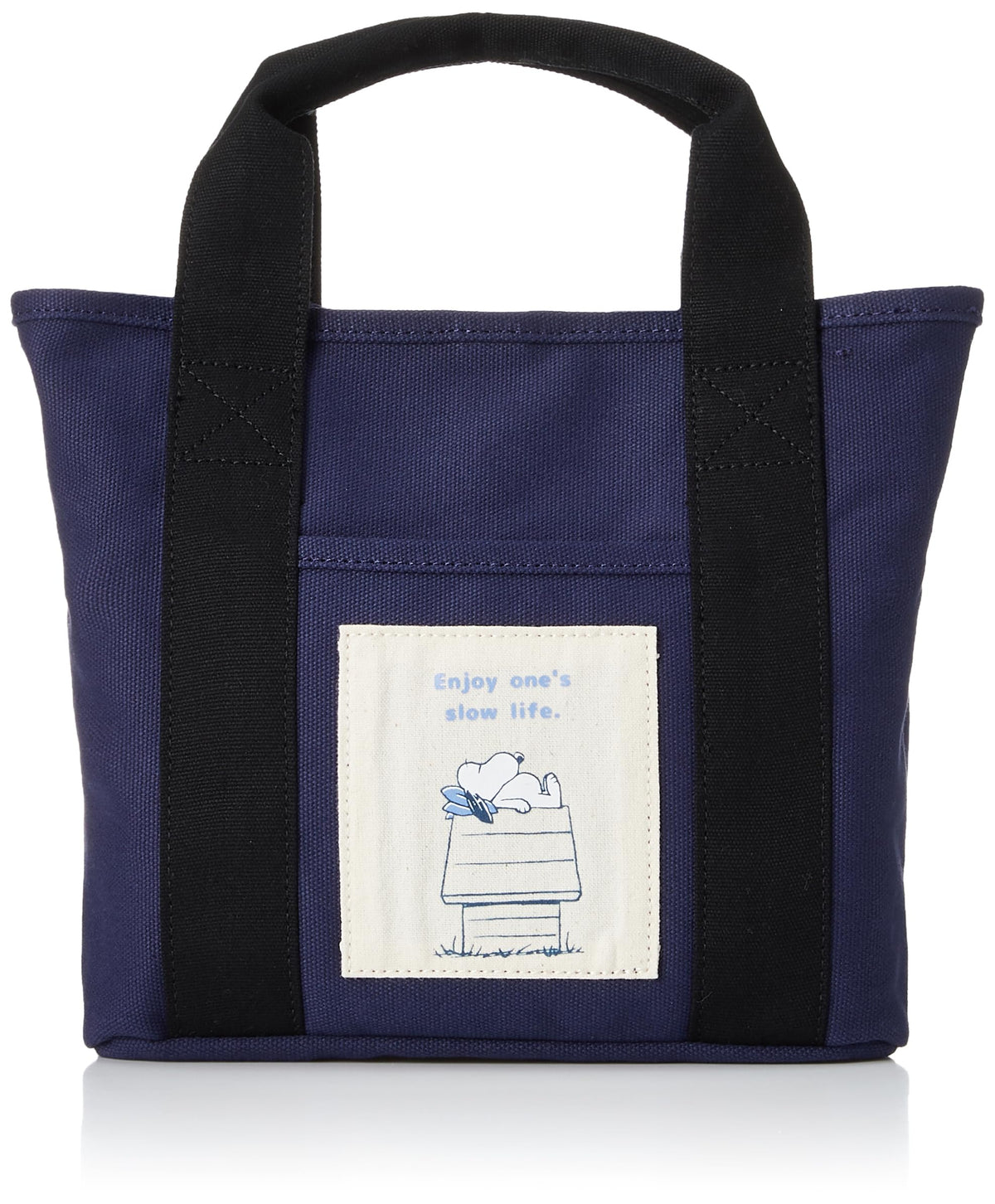 SNOOPY Divided Tote Bag NV Slow Life, Navy (SPC-1173)