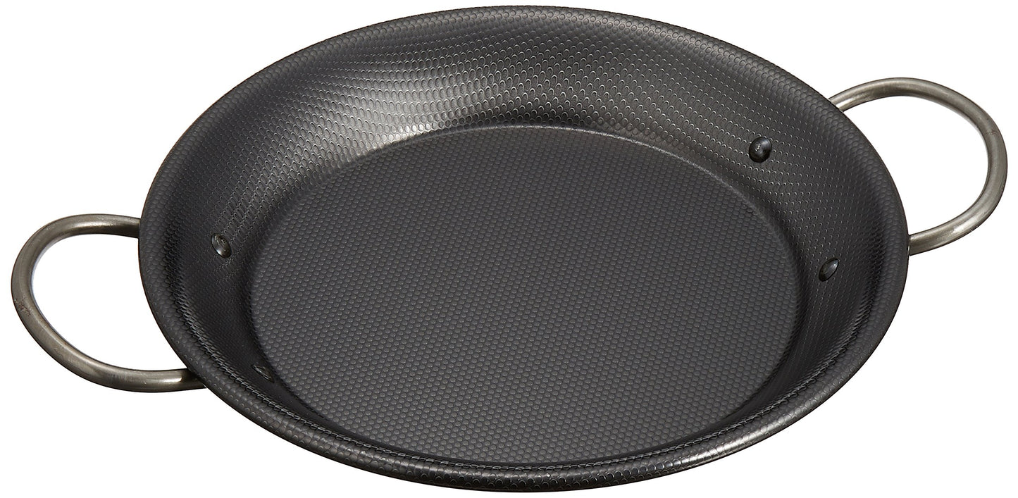 Endo Shoji PPE1024 Commercial Paella Pan, 9.4 inches (24 cm), Super Embossed, Iron, Made in Japan