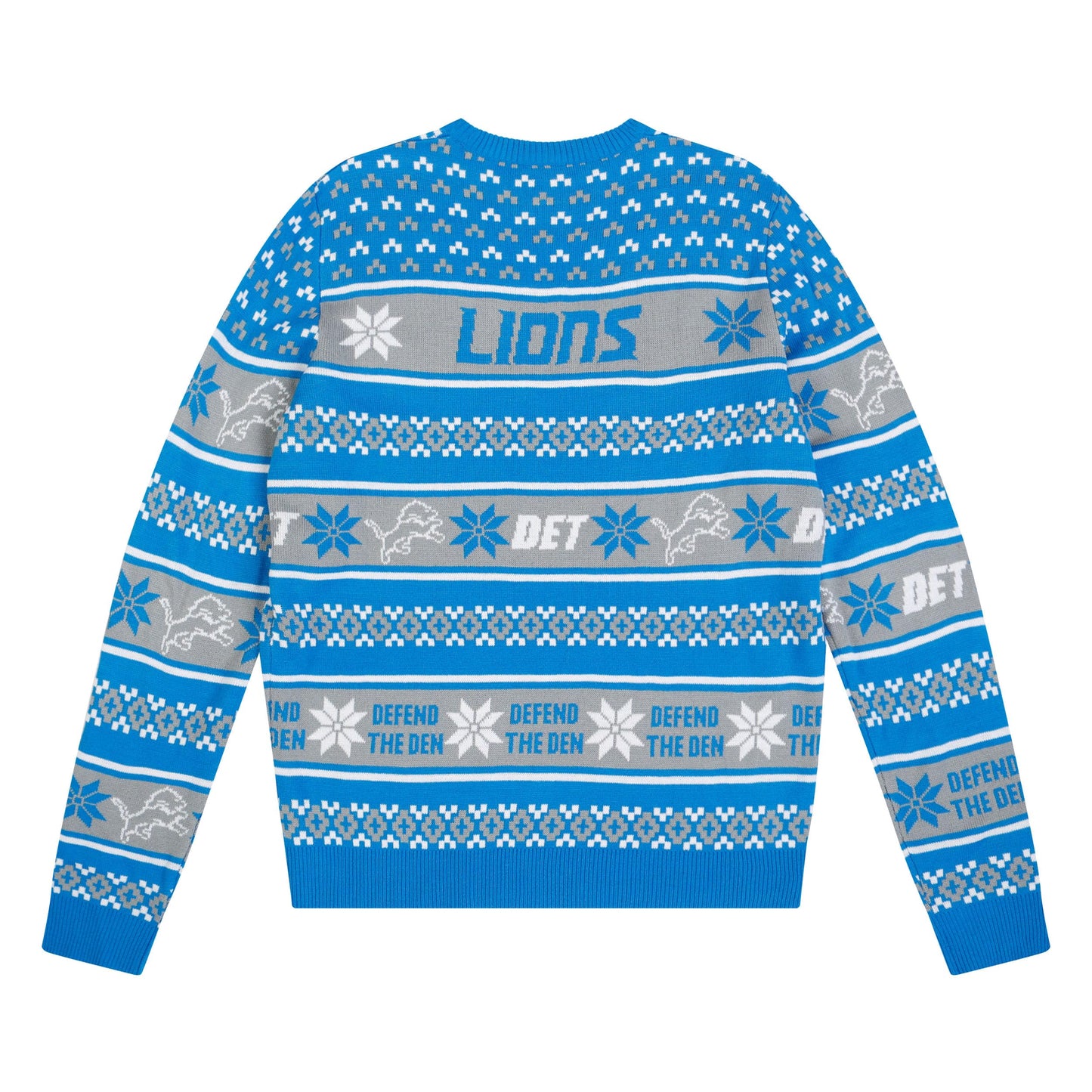 FOCO Detroit Lions NFL Big Logo Ugly Sweater - Small