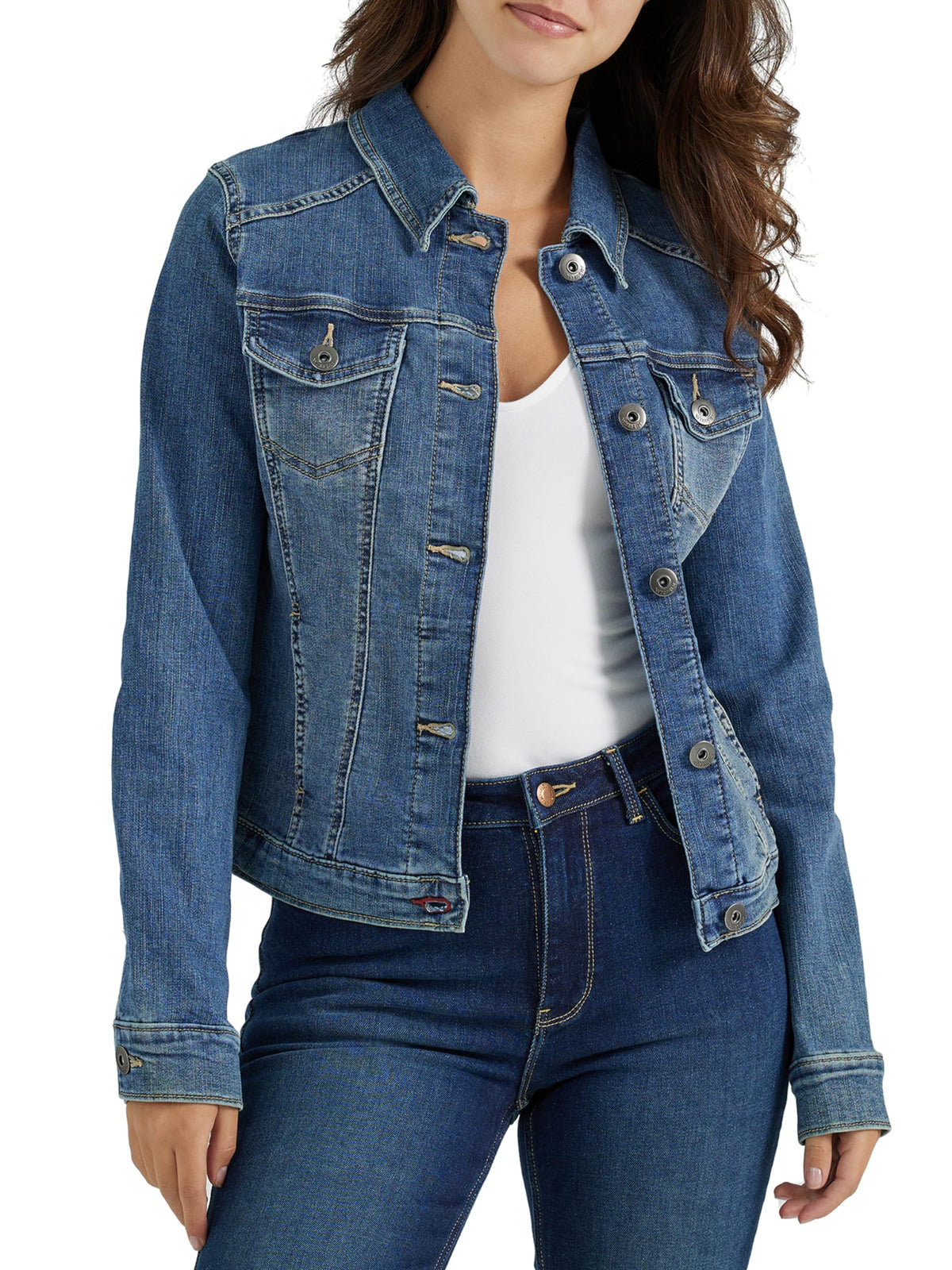 Stretch Denim Jacket, Weathered, Medium