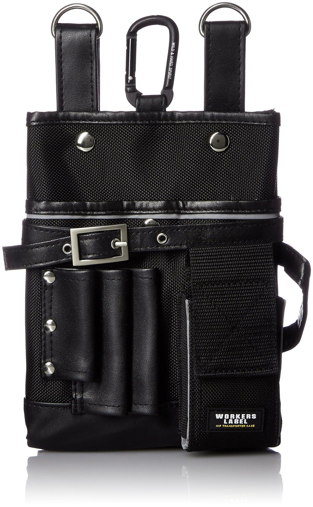Bowken Club Pouch, Accessory Case with Reflective Lines, black (black 19-3911tcx)