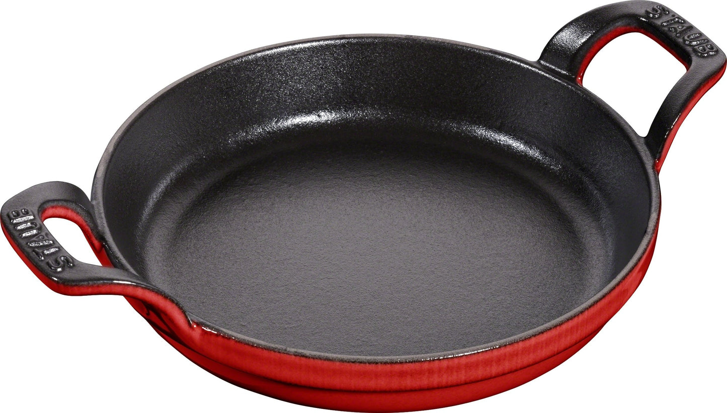 Staub 40509-894 Round Stackable Dish, Cherry, 6.3 inches (16 cm), Enameled Iron Gratin Dish