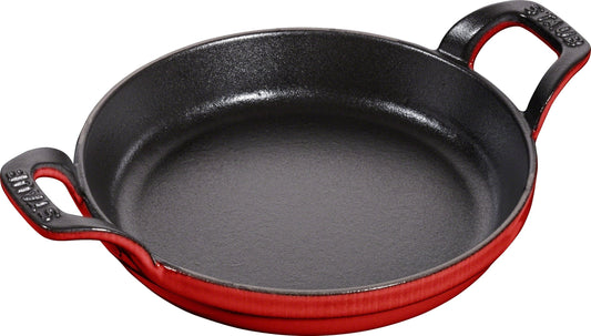 Staub 40509-894 Round Stackable Dish, Cherry, 6.3 inches (16 cm), Enameled Iron Gratin Dish