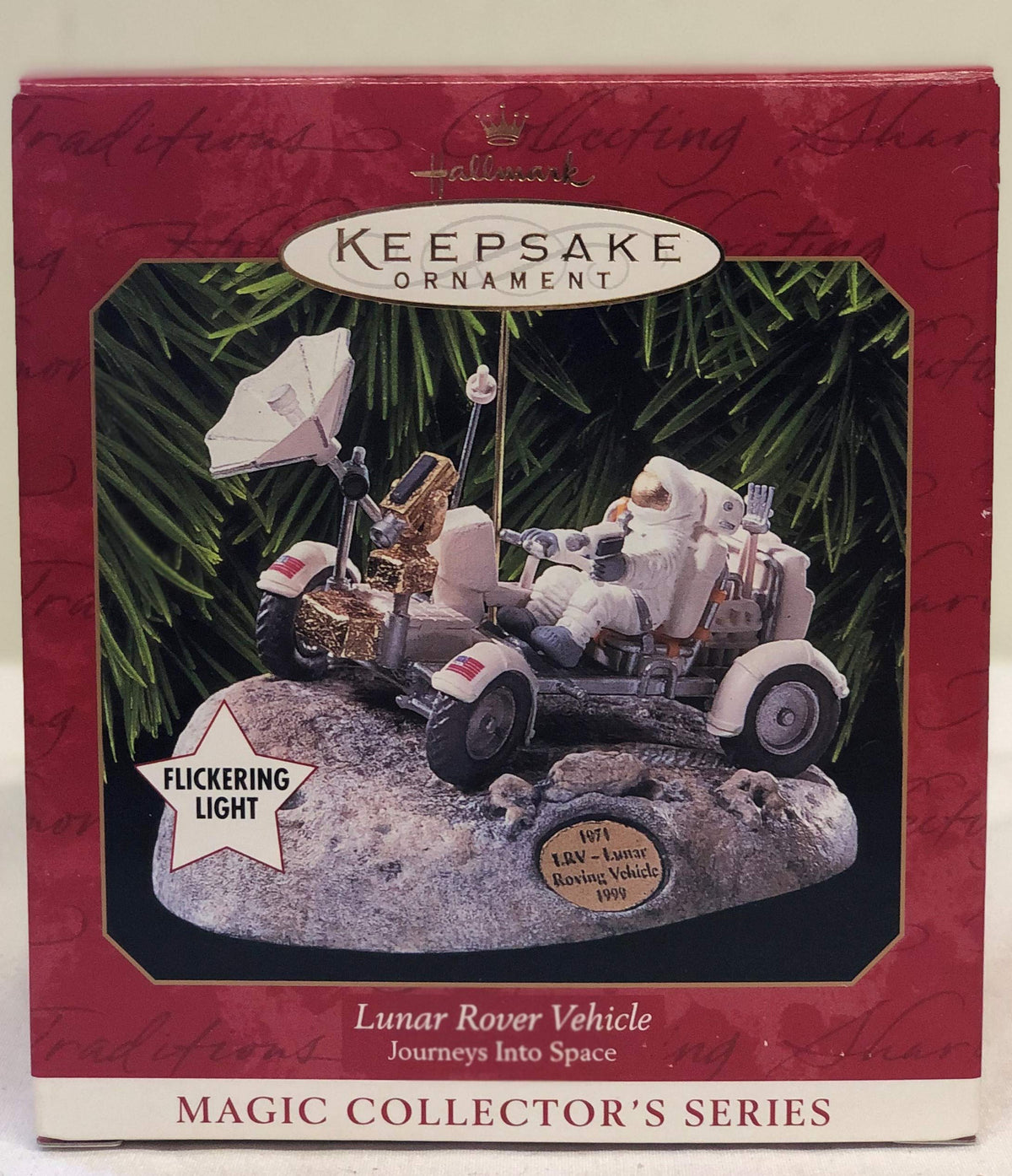 Hallmark Lunar Rover Vehicle Christmas Ornament Lights up Journeys Into Space Collection