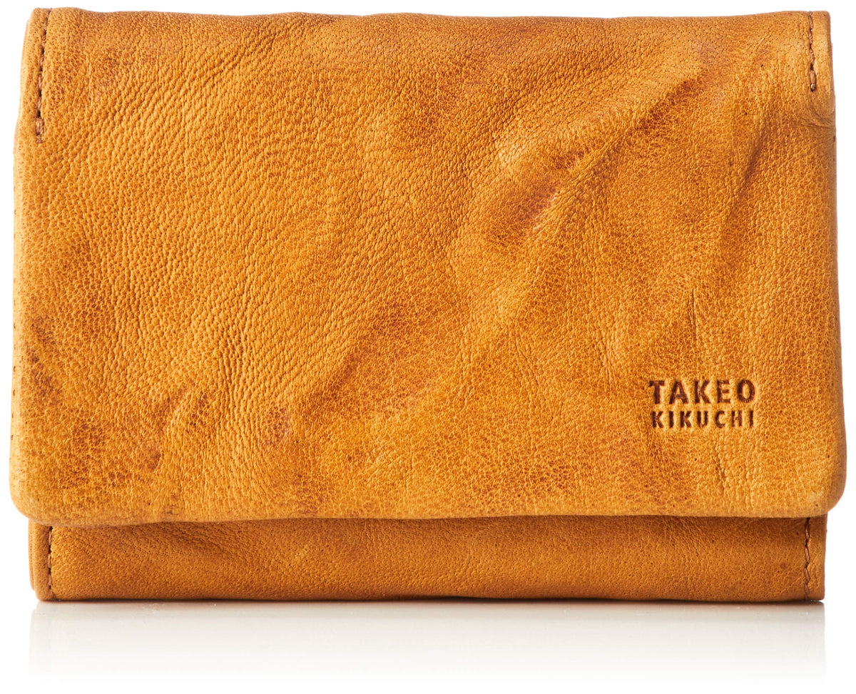 Takeo Kikuchi 720623 Men's Trifold Wallet, Oyster Accessories, Camel