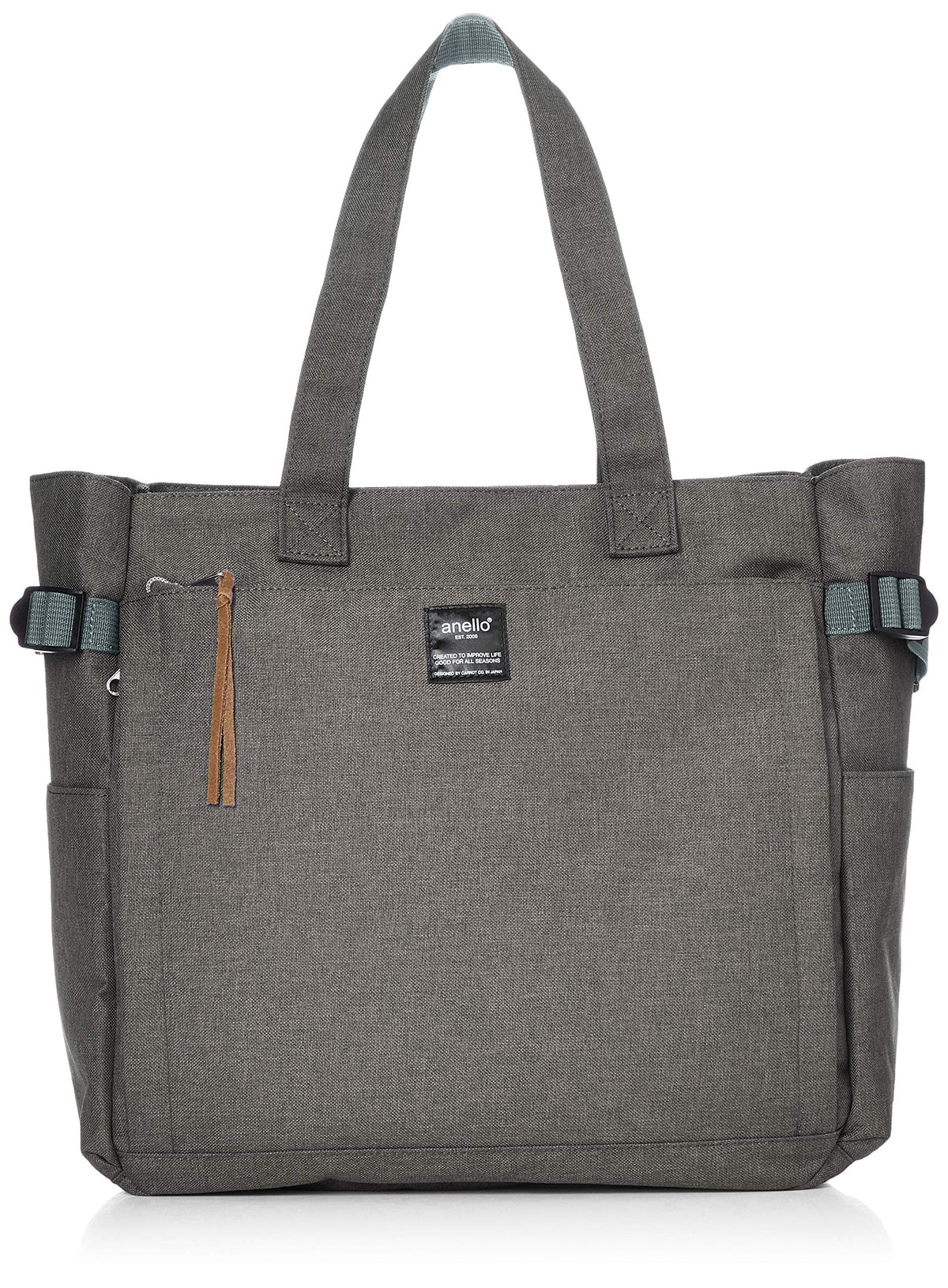 anello(アネロ) 10 Pocket Tote Bag, Gray