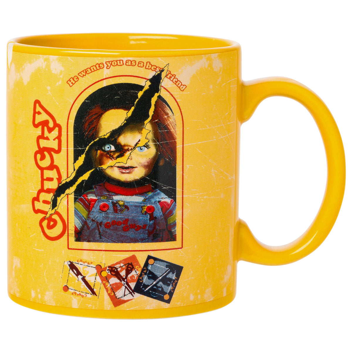 Silver Buffalo Chucky Horror Best Friend Quote, Ceramic Mug, 20oz