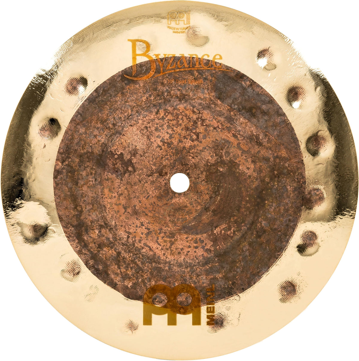 Meinl Cymbals Byzance 10" Dual Splash — MADE IN TURKEY — Hand Hammered B20 Bronze, 2-YEAR WARRANTY, B10DUS, inch
