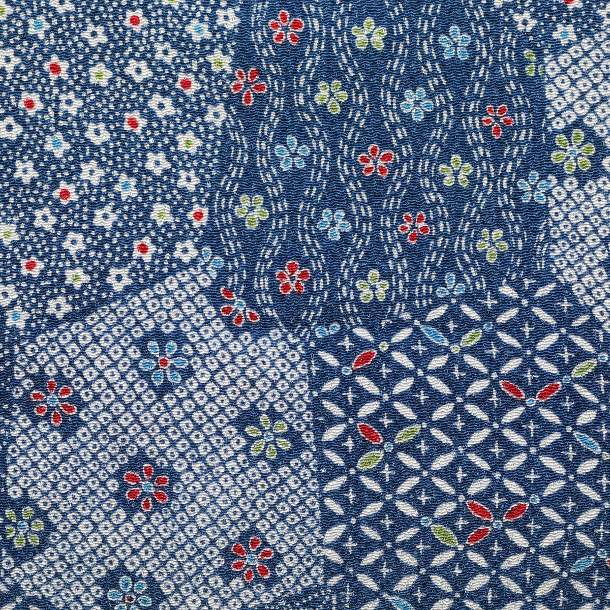 NBK Crepe Yuzen Hemp Leaf and Flower