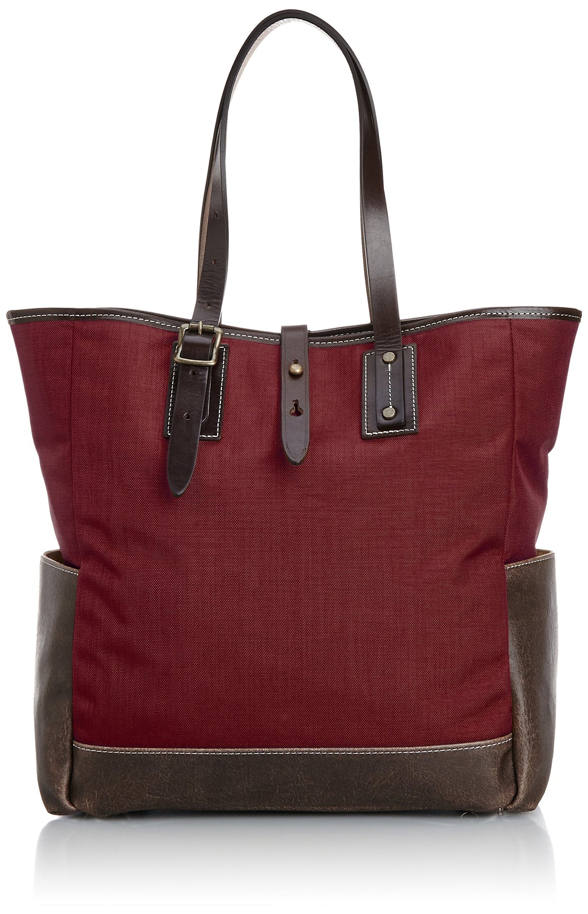 Kiwada Beat Tex Tote Bag, Genuine Leather, Kiwada, Made in Toyooka, Hyogo Prefecture, Wine Red
