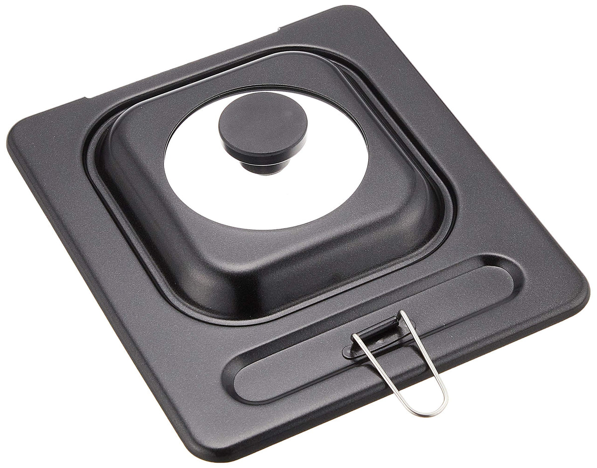 Pearl Metal HB-2194 Egg Grill Frying Pan with Glass Window, Lid, 5.9 x 7.1 inches (15 x 18 cm), Silicone Treatment, Egg, Cover, Compact