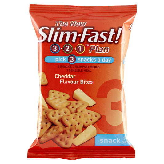 Slim Fast Snack Bag Cheddar Flavour Bites 22g - Pack of 12