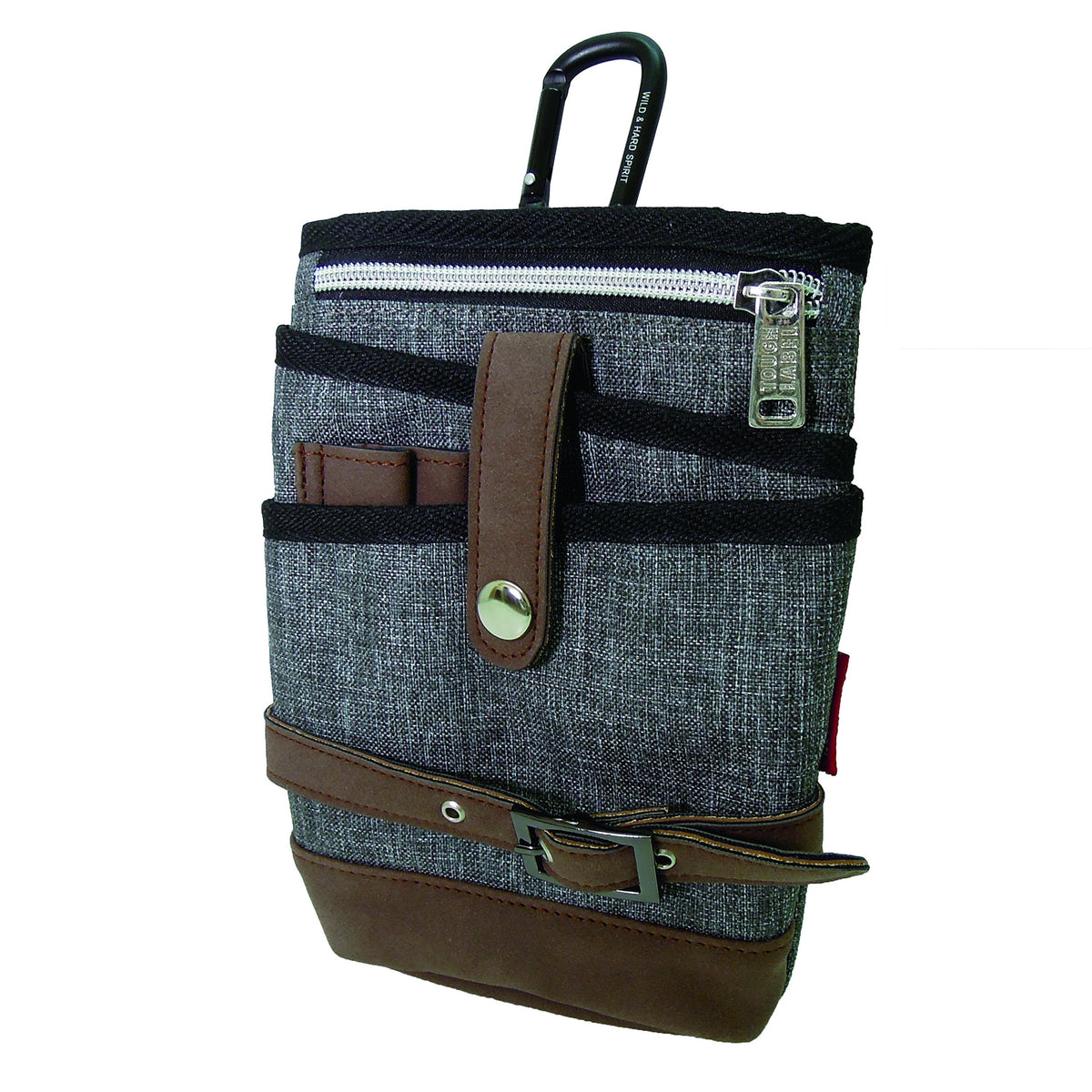 冒険倶楽部(ボウケンクラブ) Bowken Club Pouch, Multi-functional Accessory Case, Light Rough, Black, Black, One Size