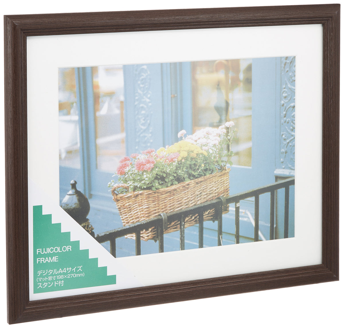 フジカラー FUJICOLOR 63366 YM-3 BR Picture Frame, A4, Wood, Brown