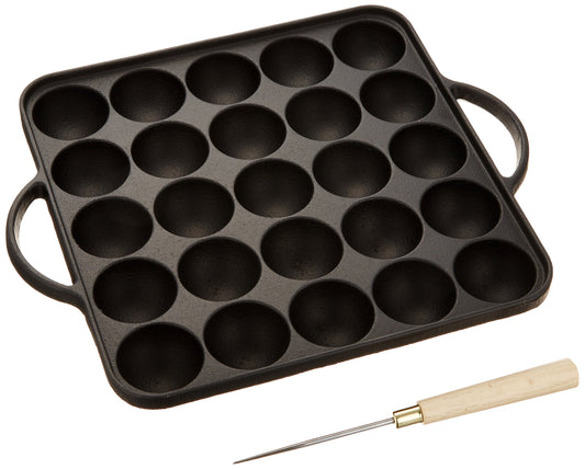 Ikenaga Iron Works 25 Hole Cast Iron Plate with Pin Black