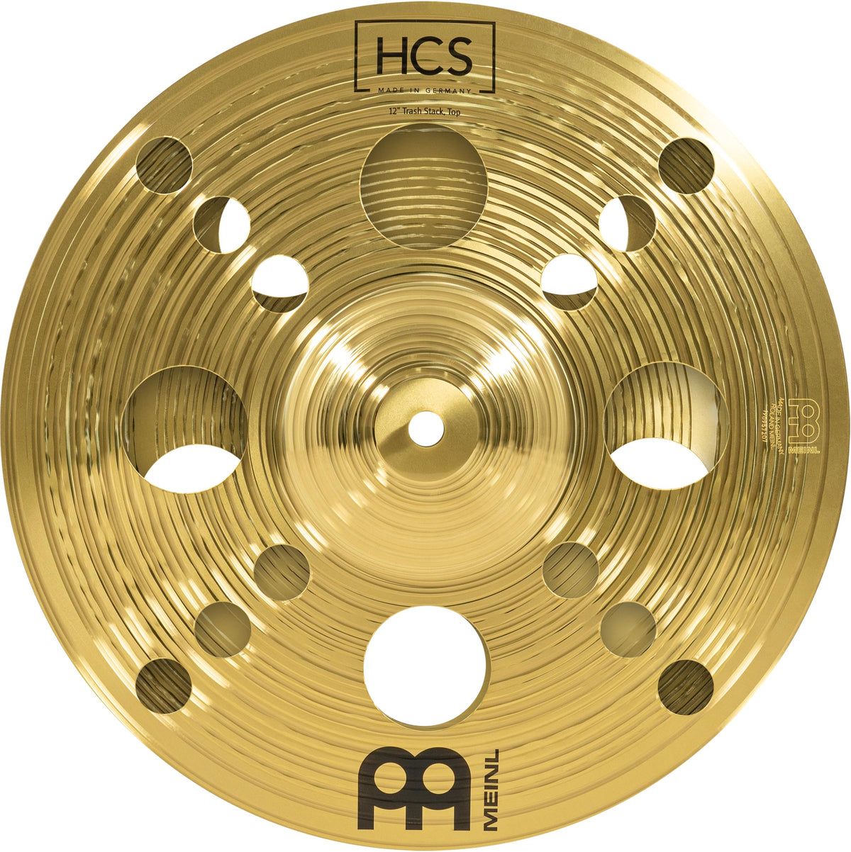 Meinl 12" Trash Stack Cymbal Pair with Holes - HCS Traditional Finish Brass for Drum Set, Made In Germany, 2-YEAR WARRANTY (HCS12TRS)