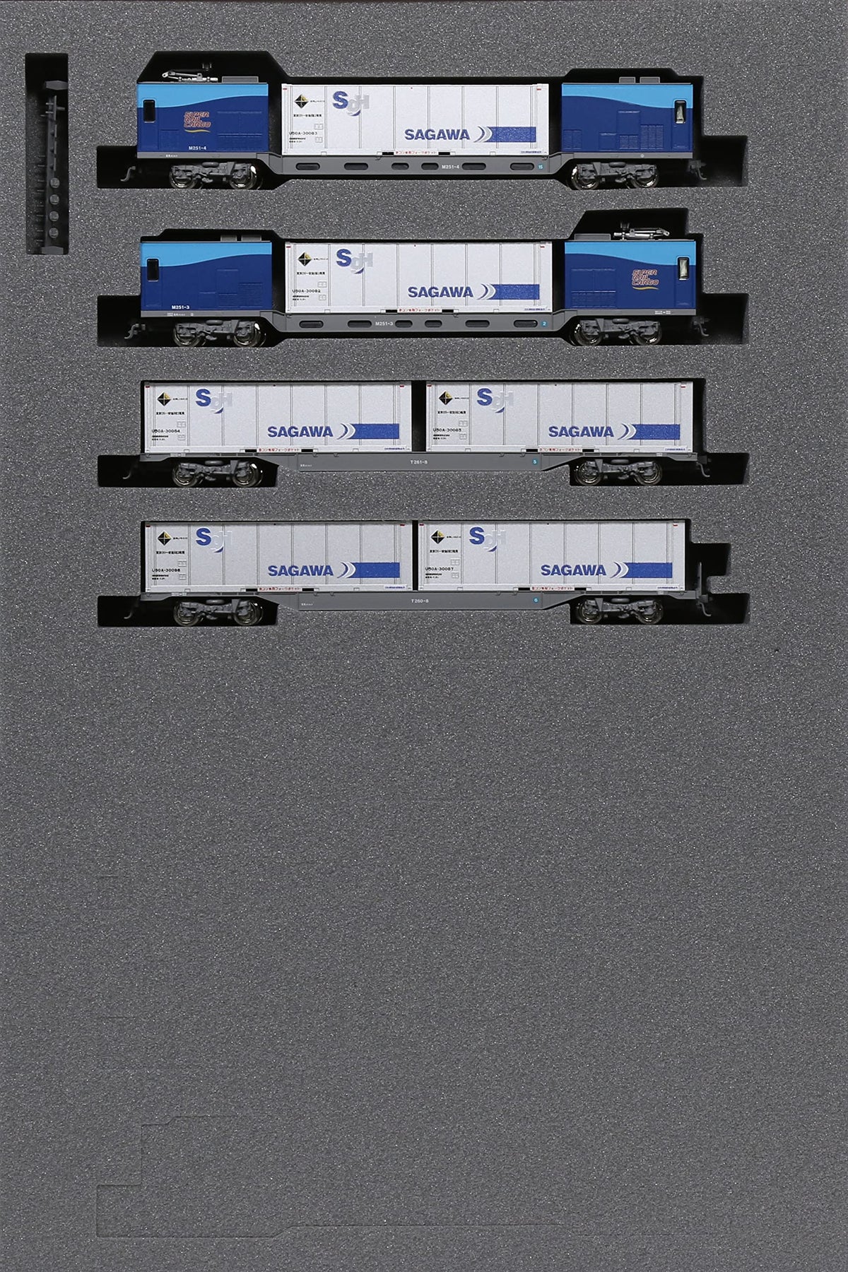 KATO 10-1722 N Gauge M250 Series Super Rail Cargo U50A Container Loading Set A 4 Car Model Train