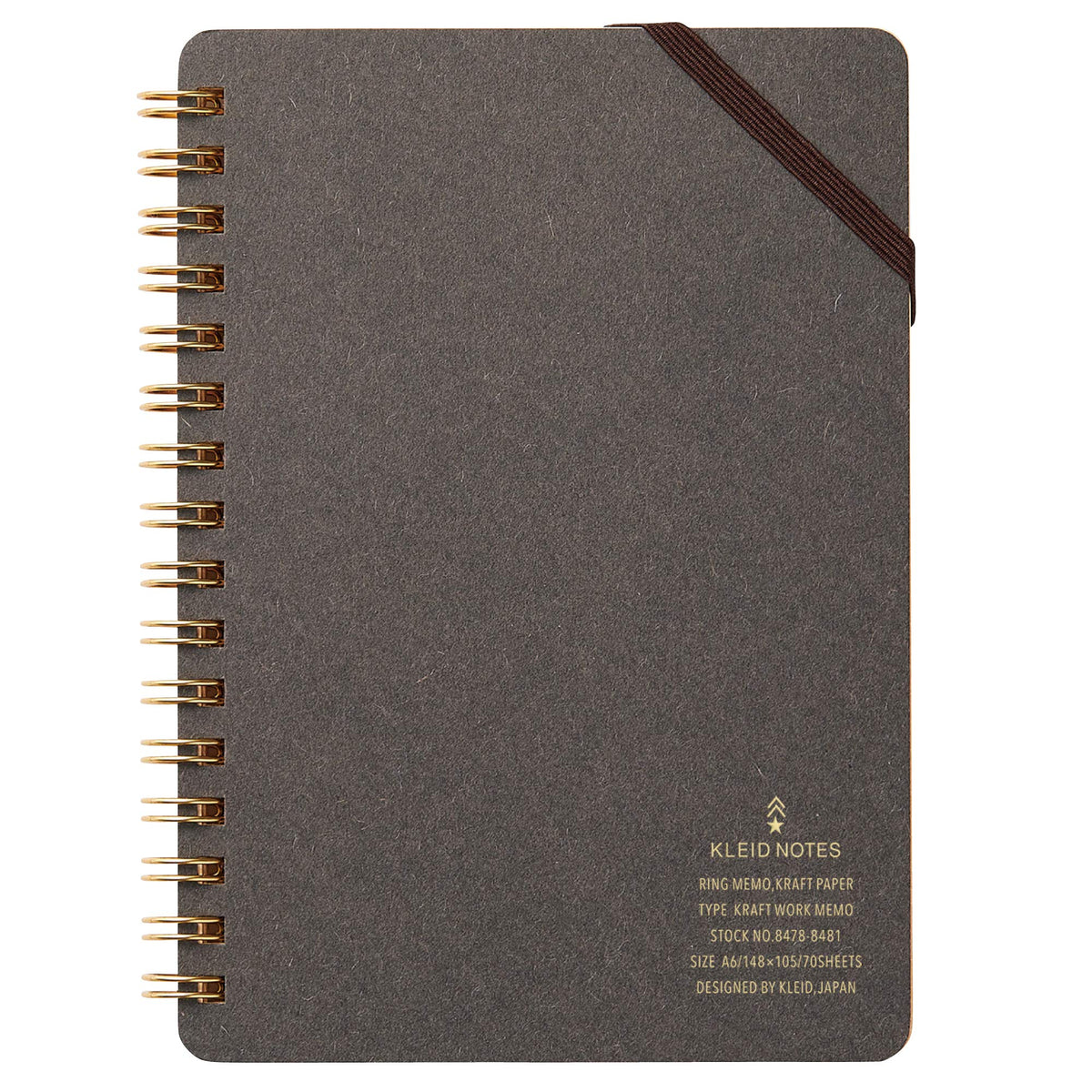 kleid 8478 Craft Work Memo, A6, 0.08 inch (2 mm) Grid, Charcoal