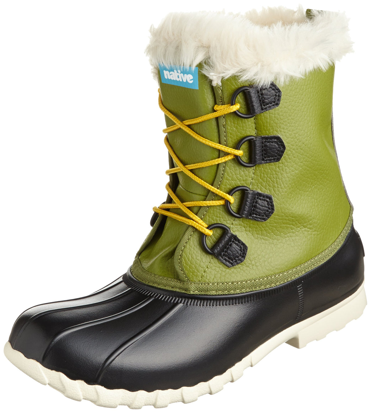 Native Shoes Unisex Jimmy 2.0 Jiffy Black/Juice Green Men's 8, Women's 10 Medium