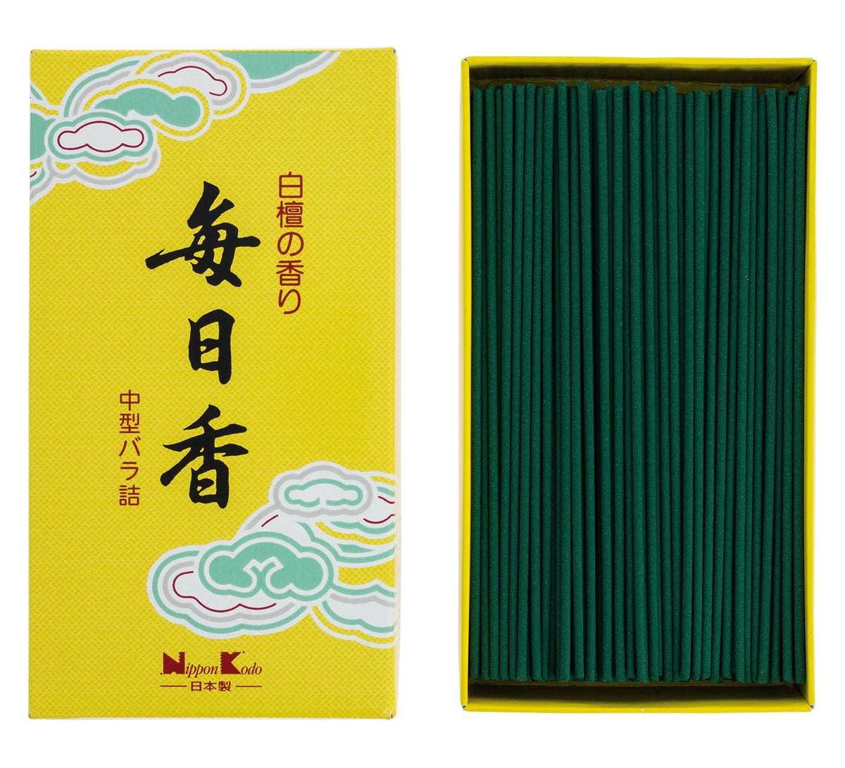 Nippon Kodo Mainichi KOH Sandalwood Incense Sticks - 220 Count (Pack of 1) - Sandalwood Scent - Incense