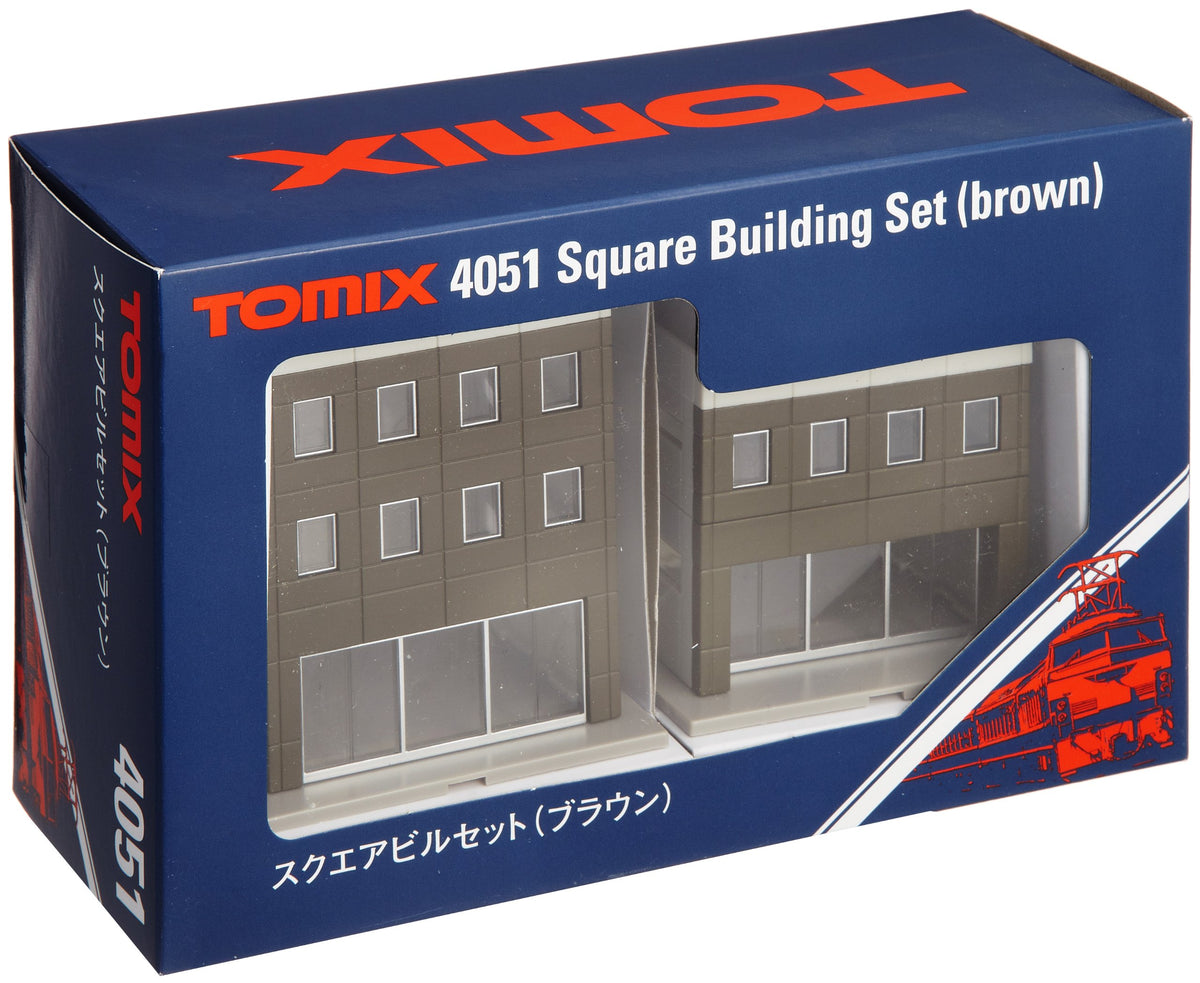 TOMYTEC 4051 N Gauge Square Building Set, Brown, Model Railway Supplies