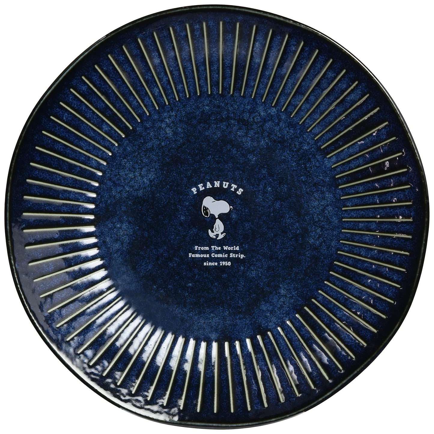 Kaneshotouki 614113 Snoopy Indigo Blue Pasta Dish, Curry Plate, Diameter Approx. 7.9 inches (20 cm), Adult Design, Goods, Dishware, Microwave, Dishwasher Safe, Birthday Gift, Mother's Day, Wedding