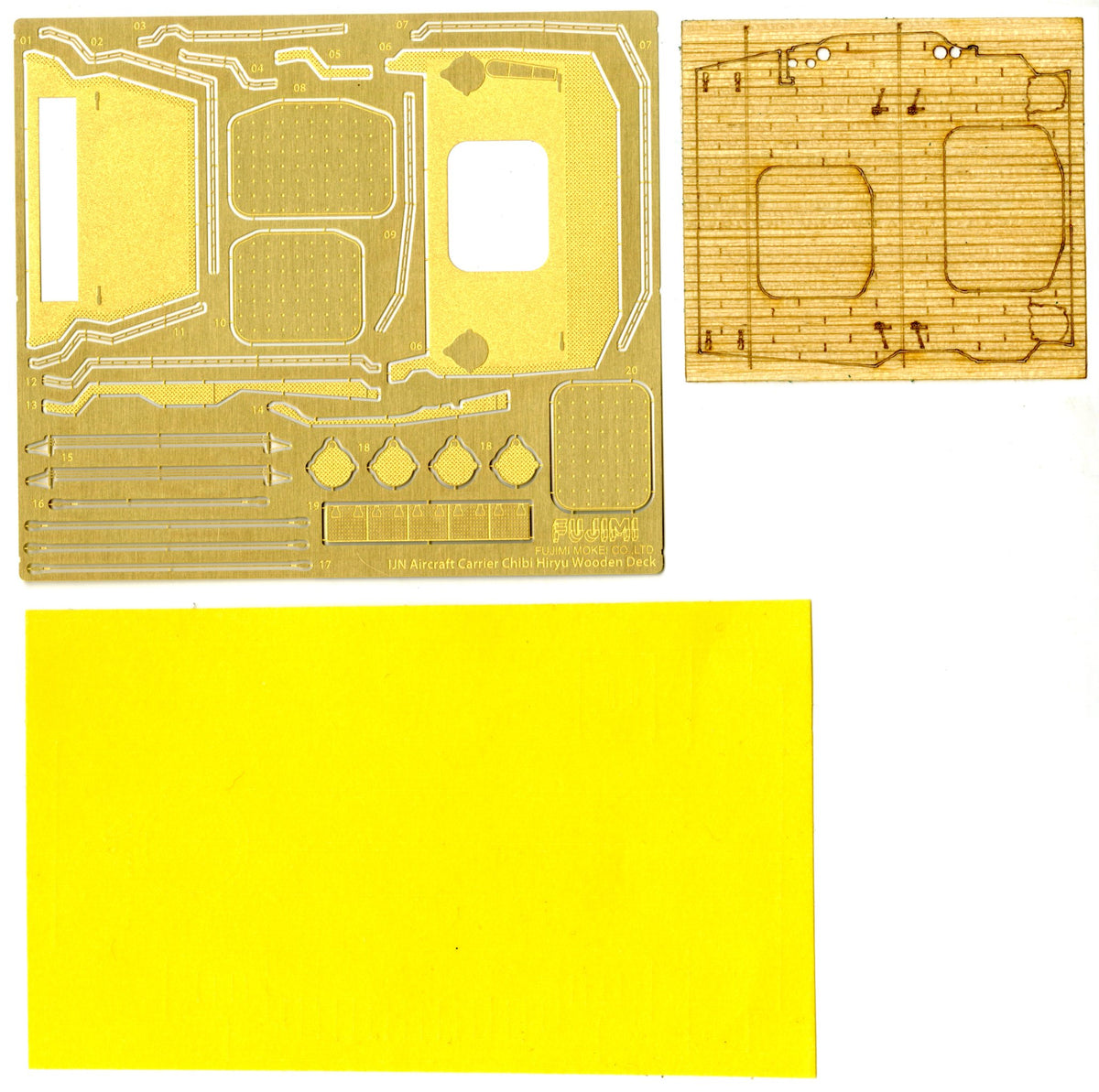 Fujimi Model Chibi Maru Upgrade Parts Series No.29 Chibi Maru Soryu Genuine Wood Deck Seal Plastic Model Parts