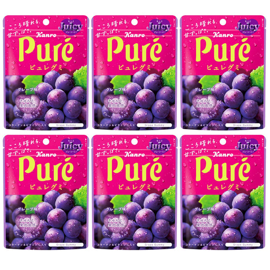 Kanro Co., Ltd. Pyuregumi grape 56g X 6 bags
