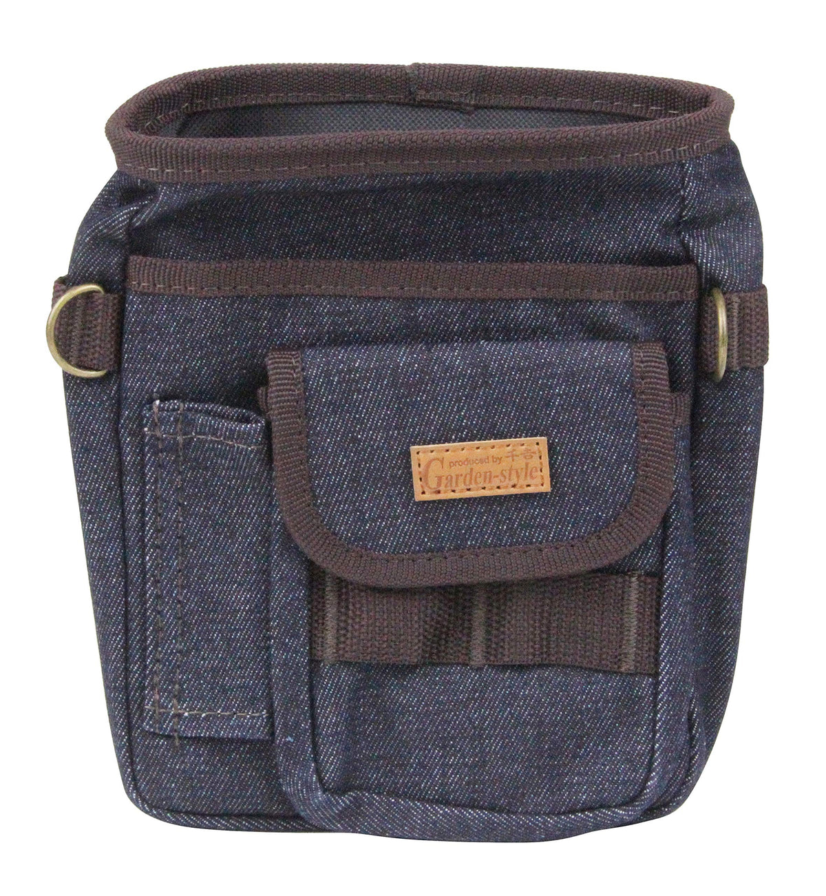 Senkichi SDGS-15 Denim Garden Pouch, 7.3 x 7.7 x 3.5 inches (185 x 195 x 90 mm), Carabiner Included