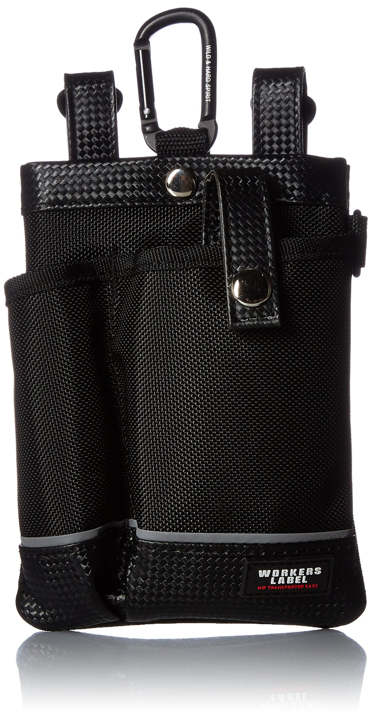 冒険倶楽部(ボウケンクラブ) Bowken Club RF-102 Pouch Accessory Case with Reflective Lines, Black