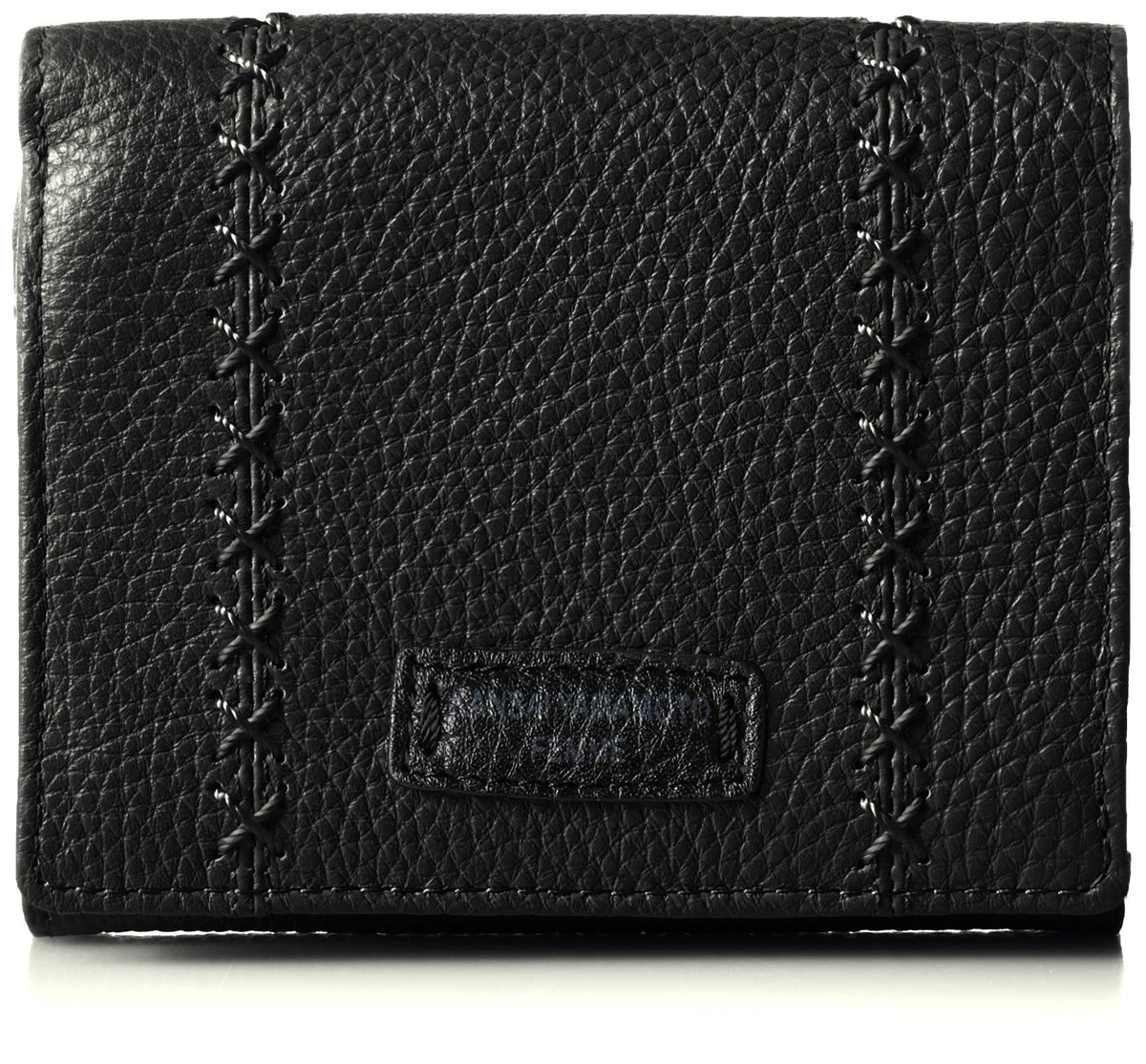 [kansaiyamamotofamu] Kansai Yamamoto Femme in L Shaped Zipper Type Coin Purse with 2 Tri-Fold Wallet - black -