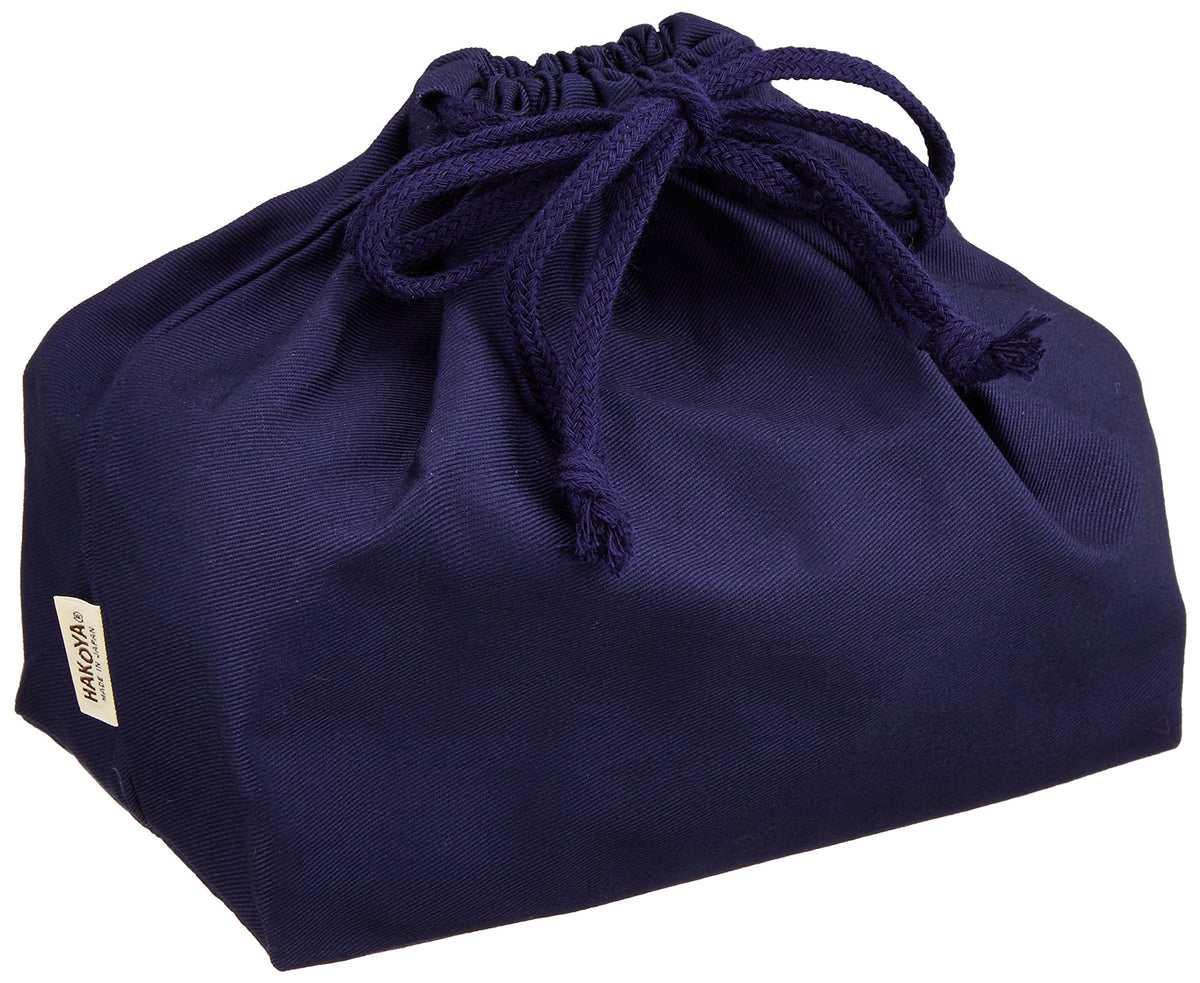 Tatsumiya 02457 Drawstring Bag, Large, Navy Blue